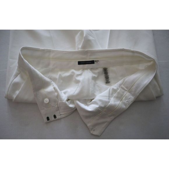 Tommy Hilfiger H25P0261 Women Sz 12 Ivory Hi-Rise Split Ankle Trouser Pants - Picture 6 of 12